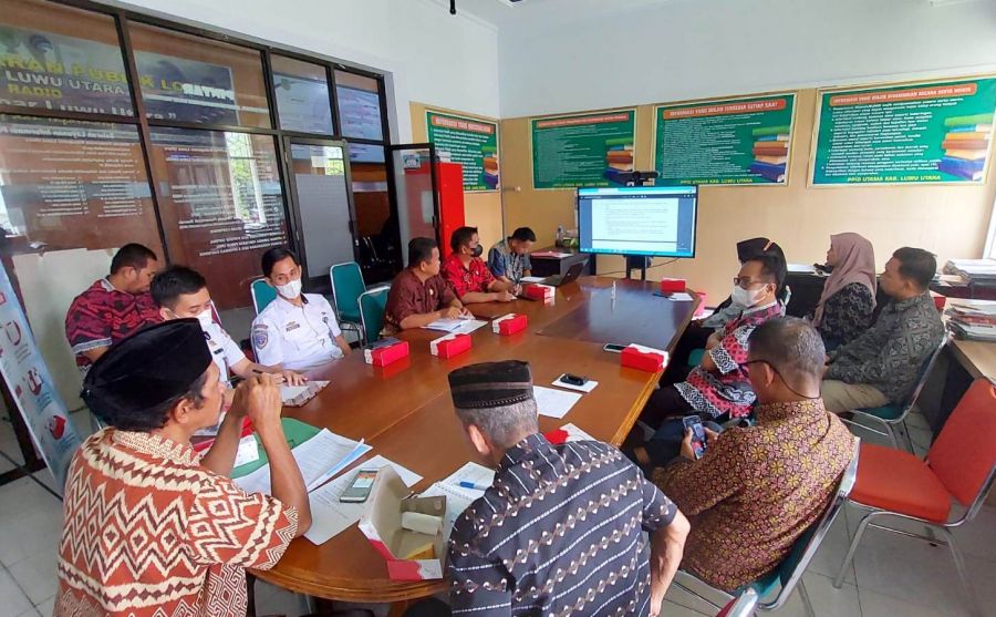 Rakor Persiapan Pelaksanaan Bimtek Penyusunan Masterplan Smart City tahap IV di Ruang Media Center Diskominfo