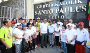 Danny Pomanto Ramaikan Jalan Santai Sehat Bahagia Gereja Katolik Paroki ST Paulus Tello