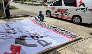 Pemasangan Baliho Partai PSI di Kabupaten Wajo Pemasangan Baliho Partai PSI di Kabupaten Wajo