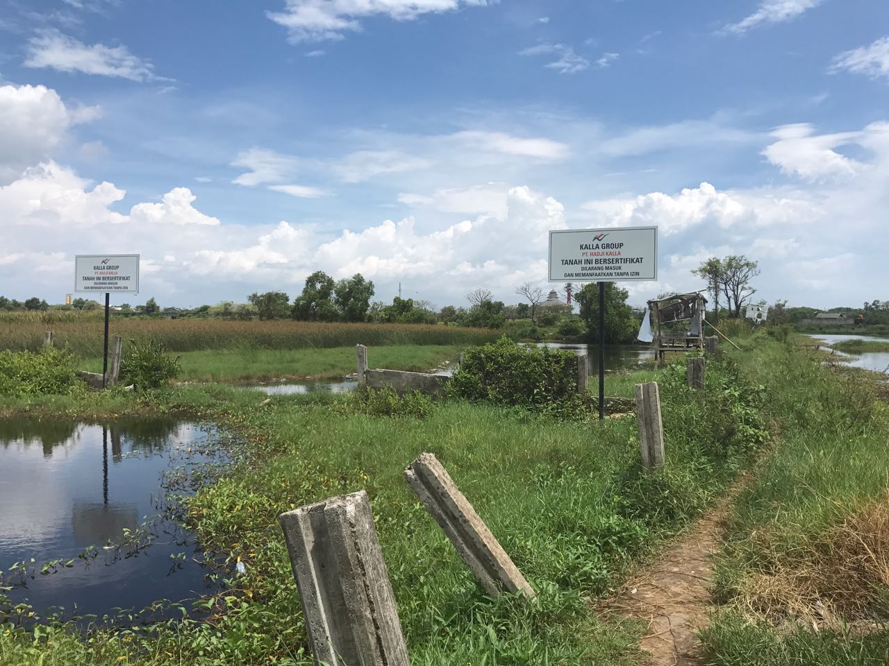 Lahan PT Hadji Kalla yang berlokasi di Jalan Metro Tanjung Bunga (depan Trans Studio Mall Makassar)