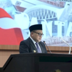 Wali Kota Makassar, Munafri Arifuddin saat menghadiri Sidang Paripurna di Gedung DPRD Kota Makassar