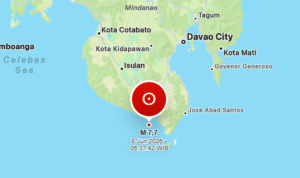 Informasi BMKG Peringatan Dini Tsunami untuk wilayah: GORONTALO, KALTIM, MALUT, SULTENG, SULUT, Gempa Mag:7.7, 08-Jun-26 06:37:42 WIB, Lok:5.69 LU, 125.05 BT (236 km BaratLaut TAHUNA-KEP.SANGIHE-SULUT) , Kedlmn:105 Km ::BMKG Informasi BMKG Peringatan Dini Tsunami untuk wilayah: GORONTALO, KALTIM, MALUT, SULTENG, SULUT, Gempa Mag:7.7, 08-Jun-26 06:37:42 WIB, Lok:5.69 LU, 125.05 BT (236 km BaratLaut TAHUNA-KEP.SANGIHE-SULUT) , Kedlmn:105 Km ::BMKG