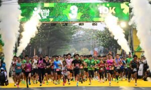 Sebanyak 4.500 pelari mengikuti Kalla 10K yang dihelat di kawasan Anjungan Pantai Losari Makassar