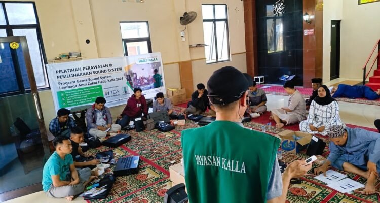Tim Islamic Care LAZ Hadji Kalla menggelar pelatihan pemasangan dan maintenance sound system di Masjid Ridhatul Jannah, Jalan Metro Tanjung Bunga, Lorong 300, Kecamatan Tamalate, Kota Makassar, beberapa waktu lalu.