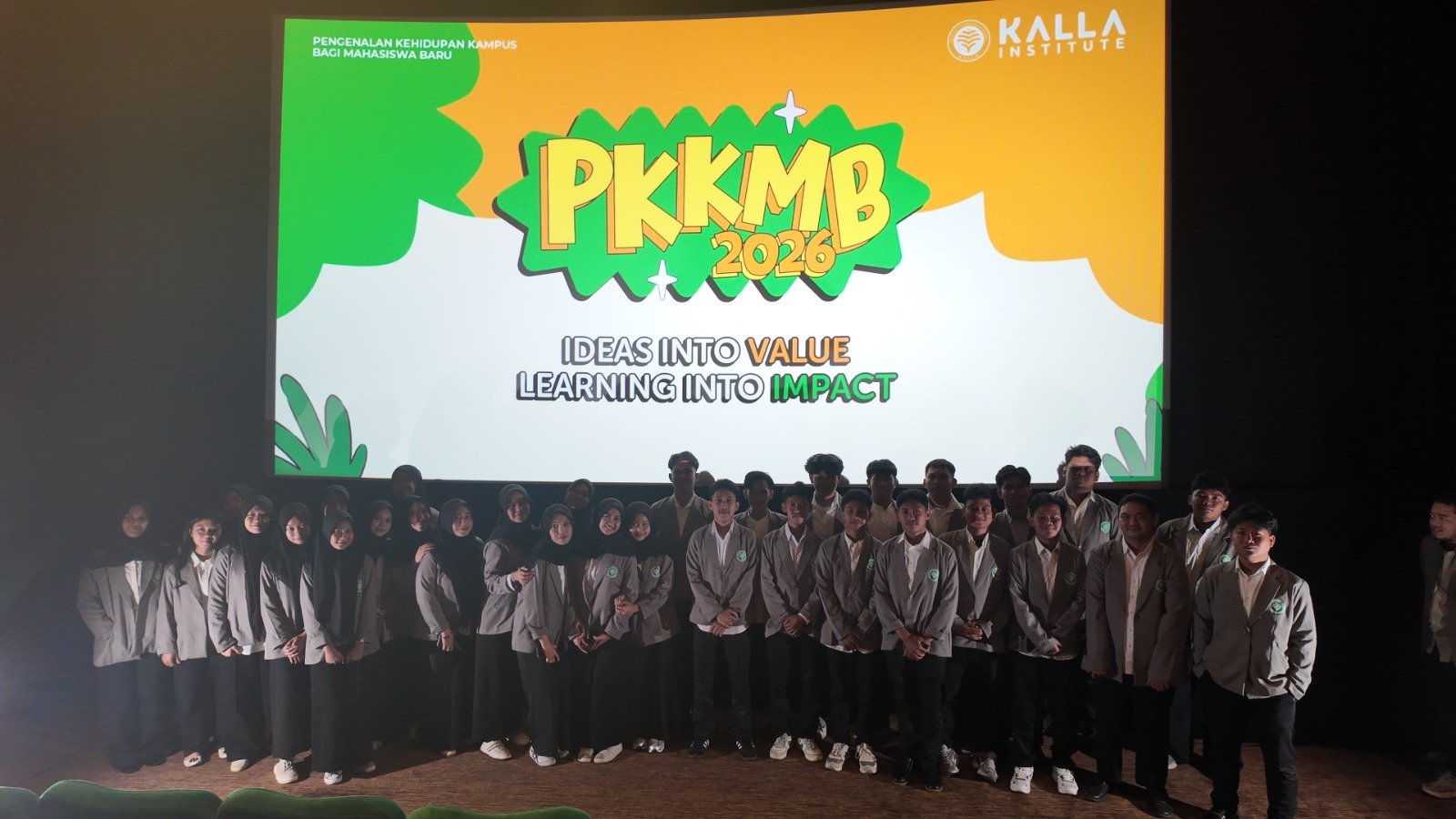 Kalla Institute menggelar kegiatan Penyambutan Mahasiswa Baru Tahun Akademik 2026/2027 di Bioskop XXI NIPAH PARK Makassar