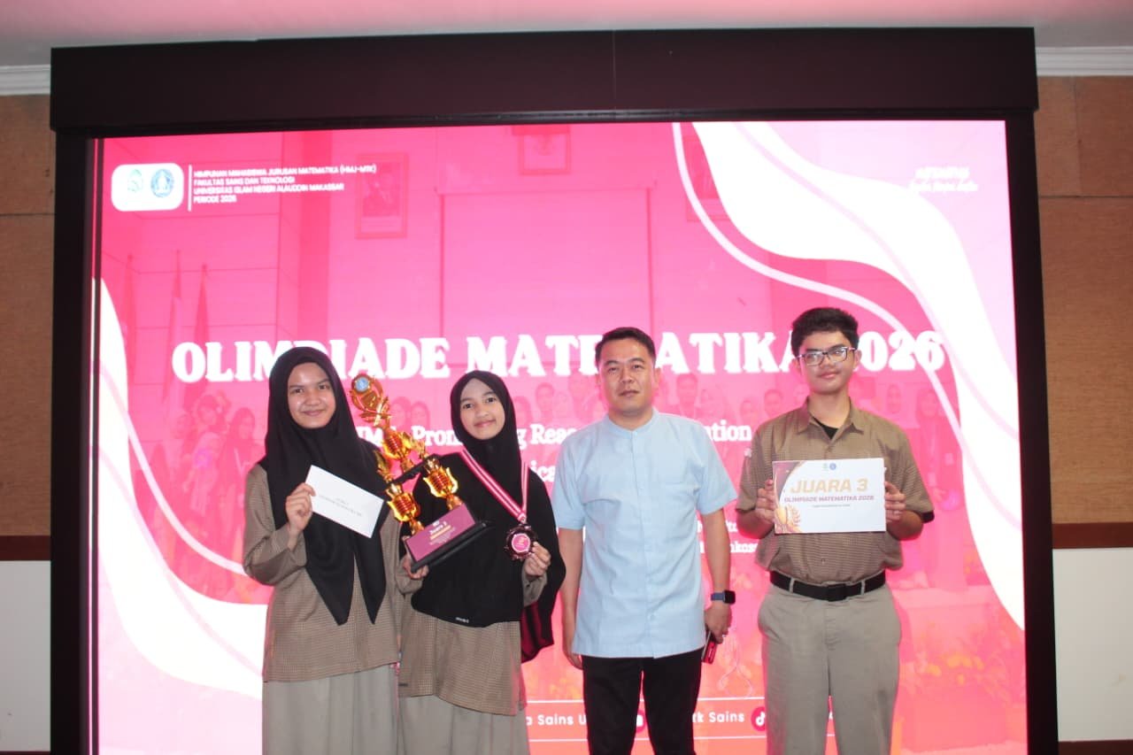 Olimpiade Matematika 2026 UIN Alauddin, SMA Islam Athirah Bone Raih Juara 3